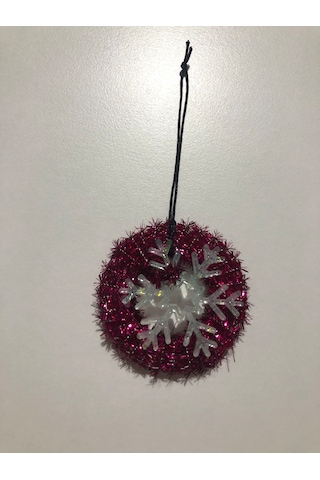 Kar Motifli Yılbaşı Çam Ağacı Süsü