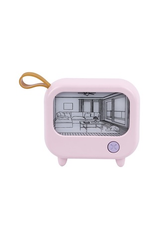 Shineyee Usb Şarjlı Masaüstü Mini Isı Işık Tablo Gece Lambası Batarya Dahil - Pembe Renk, 2 Işık Modu, Led Tek Düğme Kontrol Pembe