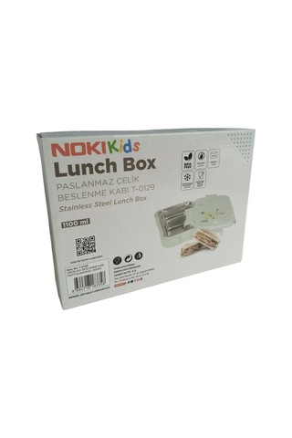Noki Kids Paslanmaz Çelik Beslenme Kabı 1100 Ml Çift Bölmeli Çok Renkli