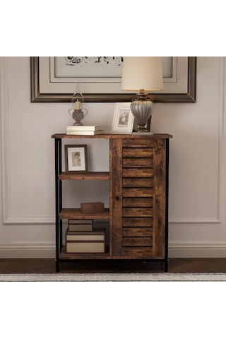 Ağaç Atölyesi – Chiara Walnut Ahşap Dresuar/Dolap/Kitaplık Ceviz