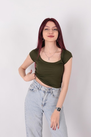 Busem S0016476 Kadın Bluz Haki