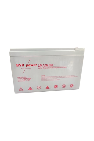 Byr Power Akülü Araba Aküsü 12V 7.2Ah 20Hr