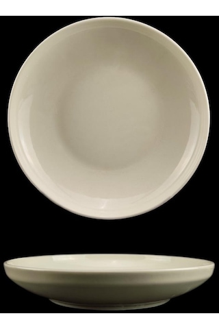 Digithome Semazen 1 Adet Porselen Makarna Tabağı 24 Cm Krem Tl4052341
