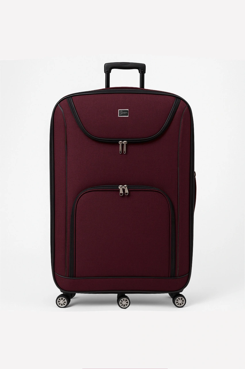 Louisiana Polo Battal Boy Bolonya Kumaş Valiz Bordo 2308 Bordo