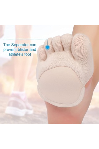 Padalink Kadınlar İçin 6'lı Set Yarı Ayaklı Kaymazsız Ayırıcı Parmak Çorap, Elastik Ölçek Us 6-9.5 , Uzun Yürüyüş/standing İçin Uygun Diğer