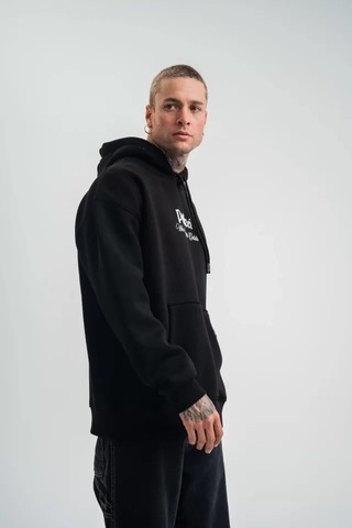 Vexor Polızeı Premium Kalite Kapşonlu Dijital Patchli Sweatshirt - Siyah