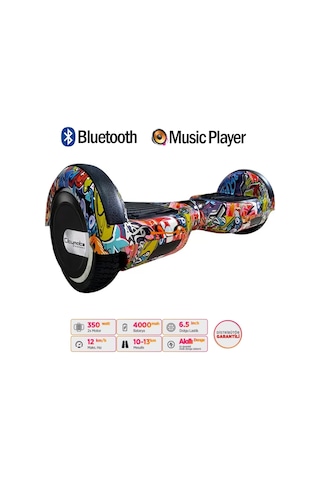Citymate Hoverboard 6.5 İnch Elektrikli Kaykay Scooter Full Ledli Bluetooth Hoparlörlü Çanta Hediye D11