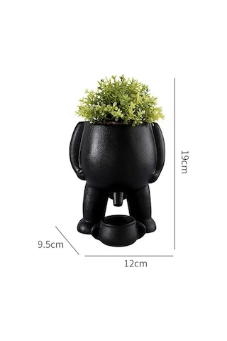 Pazly Eğlenceli Çiş Yapan Seramik Saksı - 19cm Bitki Yetiştirici