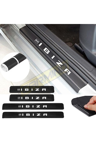 Seat İbiza Karbon Kapı Eşiği Oto Sticker 4 Adet