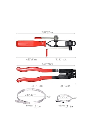 Xurunkeji Adet Cv Bot Kelepçe Pensesi Seti Ve 20 Adet Sıkma Bandı