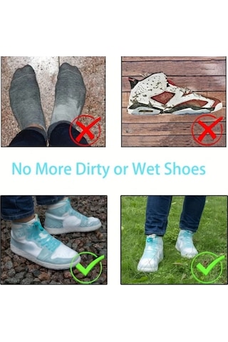 Maxaccess Tekrar Kullanılabilir Siyah Outdoor Lastik Çizmeler 34-45 Tüm Ayaklar İçin Su Geçirmez Kaymaz