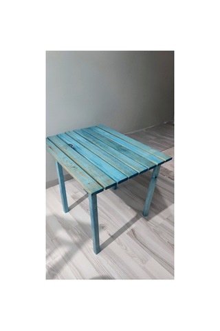 Alaçatı Vintage Portatif Kamp-piknik-balkon Masası Ahşap