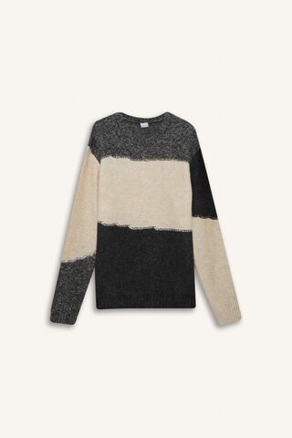 Defacto Standart Fit Bisiklet Yaka Triko Kazak E6985ax24wngr210 Gri