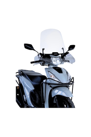 ABV Honda Dio El Korumalı Şeffaf Tur Camı 59x72.5 CM (21-26) + Bağlantı Ekipmanı