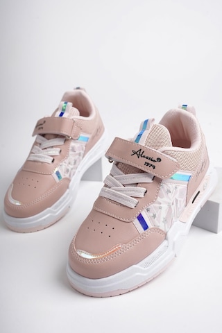 Muggo Gumball Garantili Bağcıklı Ve Cırtlı Unisex Çocuk Sneaker Spor Ayakkabı Pudra