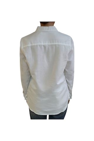 Gap V-frch Fıtted Oxford Logo Kadın Gomlek Beyaz