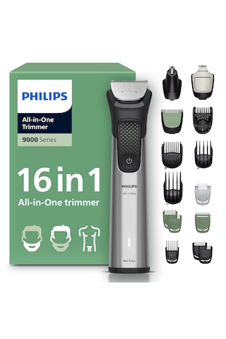 Philips 16'sı 1 Arada Erkek Bakım Seti MG9532/15-yüz/saç/vücut (ISLAK/KURU KULLANIM)