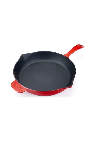 Lava Spring Serisi, Döküm Kızartma Tavası, Yuvarlak, 28 Cm, Mat Emaye, Parlak Siyah Taban, Kırmızı Sku: Smg8690010203991 Açık Gri