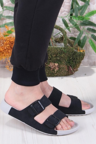 Benetton 1416 Comfort Taban Deniz Plaj Havuz Erkek Terlik Siyah