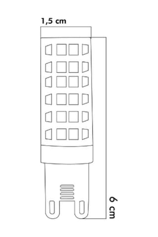 Uzun Mısır Şeffaf 7 W 3000k G9 Led Ampul Erd-289 10'lu