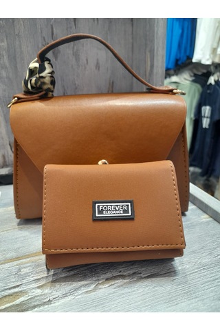 Berru Butik Kapaklı Şallı Askılı Çanta A.taba - Taba