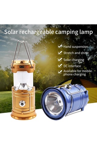 Güneş Enerjili Açılır Kapanır Kamp Lambası Bx40