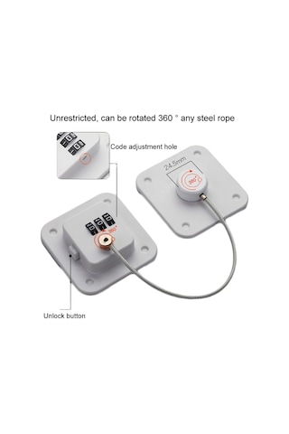 Sones Çocuk Emniyet Kilidi Deliksiz Pencere Sınırlayıcı Buzdolabı Çekmece Dolap Kombinasyon Kilidi, Özellikler: 2-bit Gri Çok Renkli