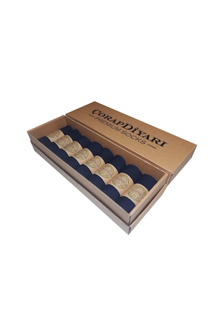 Çorapx Çorapdiyari Premium 8'Li Dikişsiz Bambu Erkek Bilek Patik Çorap Lacivert-Standart Lacivert