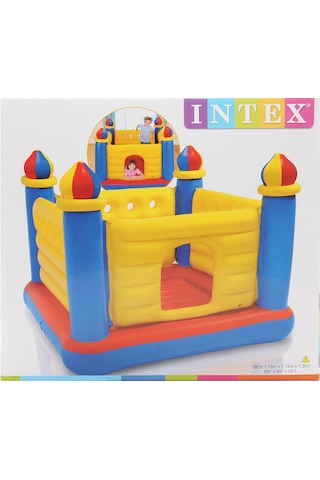 Intex 48259 Şişme Zıplama Oyun Havuzu Jump-O-Lene Kale Fedaisi Oy Çok Renkli