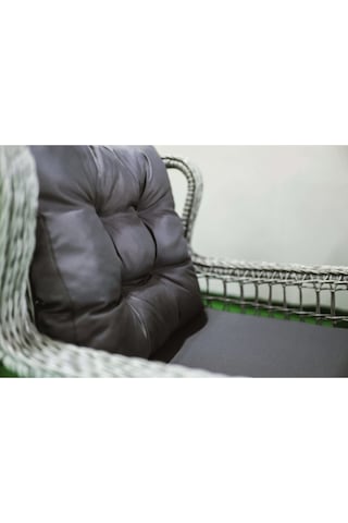 Bambuda Garden Alaçatı Rattan 5 Kişilik Oturma Grubu Gri- Antrasit