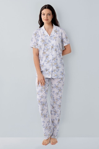 Arnetta Kadın Mavi Gömlek Pijama Takım Ar3626-s-v2 Mavi