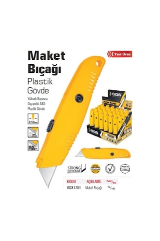 Sgs Maket Bıçağı Plastik Gövde