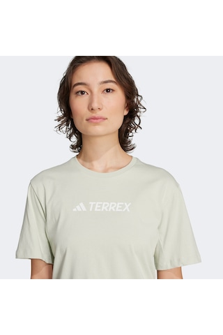Adidas Terrex Classic Logo Kadın Yeşil T-shirt Jf9133 Yeşil