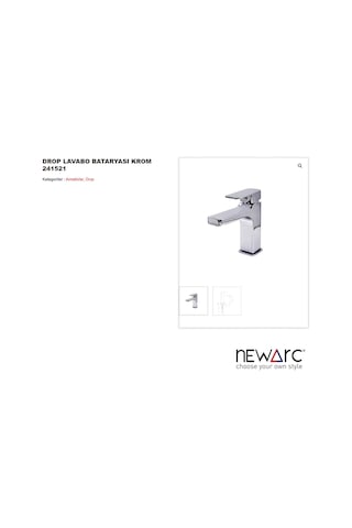 Newarc Drop 241521 Krom Lavabo Bataryası