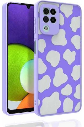 Zore Galaxy Uyumlu M32 Kılıf Desenli Kamera Korumalı Parlak Nora Kapak - No6 No6