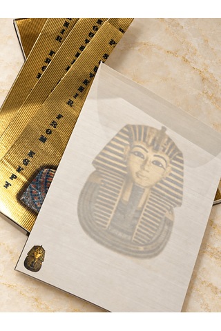 Tutankhamun Motifli Çizgisiz Küçük Not Nefteri Çok Renkli