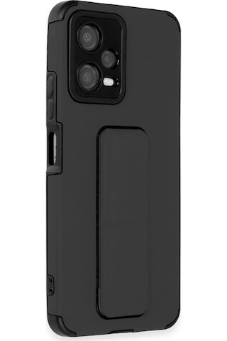 Muratech Newface Xiaomi Poco X5 5g Kılıf Mega Standlı Silikon - Siyah