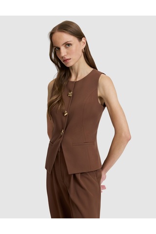 Pierre Cardin Kadın Kahverengi Yelek Dokuma 50320344-vr029