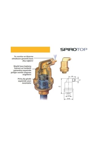 Spirotop Otomatik Özel Purjör 1/2'' - 1 Kutu - 12 Adet