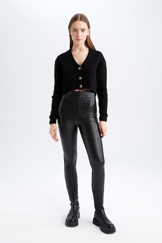Defacto Coool Regular Fit V Yaka Hırka Siyah