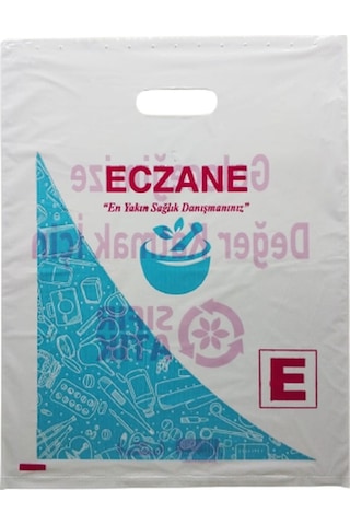 Eczane Poşeti Bio Büyük El Geçme 100 Adet 28 x 40 CM