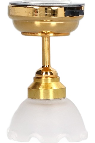 1/12 Ölçekli Bebek Evi Kubbe Işık Dekorasyonu Çiçek Şeklinde Minyatür Bebek Evi Led Işığı Diğer