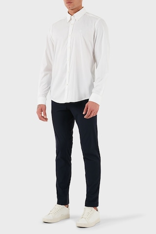Boss Pamuklu Slim Fit Düğmeli Yaka Uzun Kollu Gömlek Erkek Gömlek 50545227 100 Beyaz