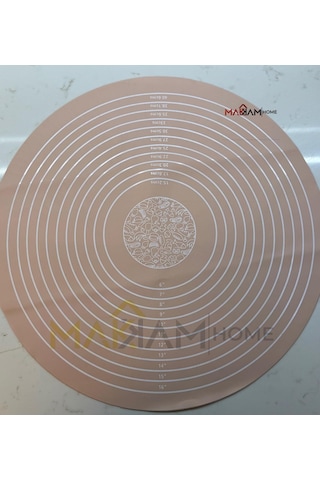 Silikon Pişirme Pasta Mat Seti, Ölçülerle Hamur Açma Seti Silikon Yapışmaz Mat, Pasta, Kabuk, Kurabiye, Ekmek, Ha