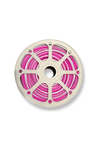 Pembe 6mm İkinci Nesil Silikon Neon Led Şerit Kılıfı 5 Metre Difüzör Tüp Led Hariç Pembe