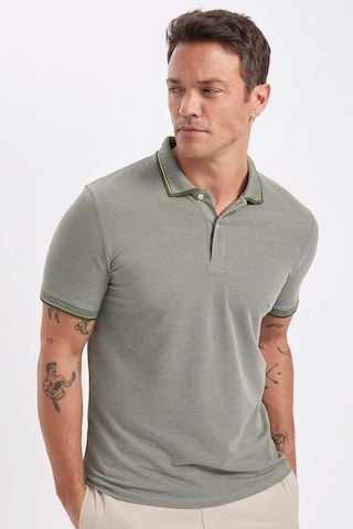 Defacto Slim Fit Dar Kesim Polo Yaka Kısa Kollu Pamuklu Tişört D0033AXNS Haki