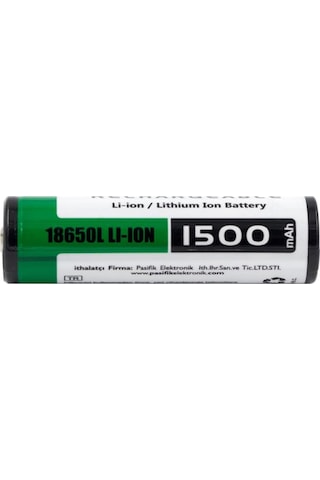 Orion 1500 mAh 3.7 V 18650L Başlı Li-Ion Şarj Edilebilir Pil