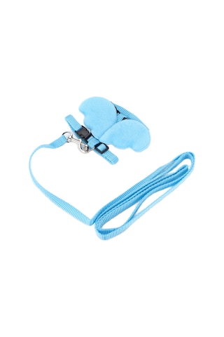 Yuntech01 Kuruşak Kanatlı Hayvanlar İçin Nilon T牵引 Kemer, Ayarlanabilir Güvenlik Kilitli, Gezi Ve Eğitim İçin Dayanıklı Ve Konforlu Mavi S Boy