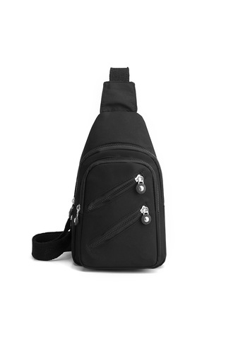 Hafif Naylon Bez Omuz Çantası Hakkında - Siyah