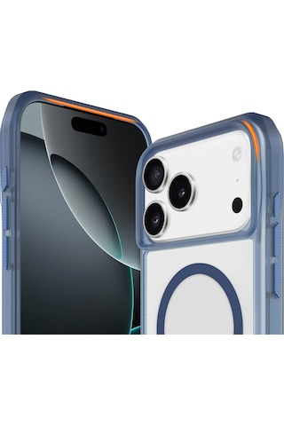 Buff Apple Uyumlu iPhone 17 Pro Max Magsafe Octa Shield Kılıf Mavi